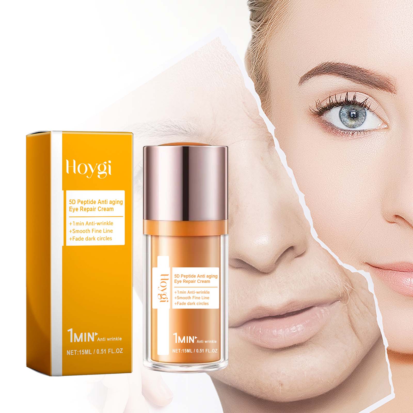 HOYGI 5D الببتيد المضادة للتجا - مراجعة Eye Cream Peptide وسعره