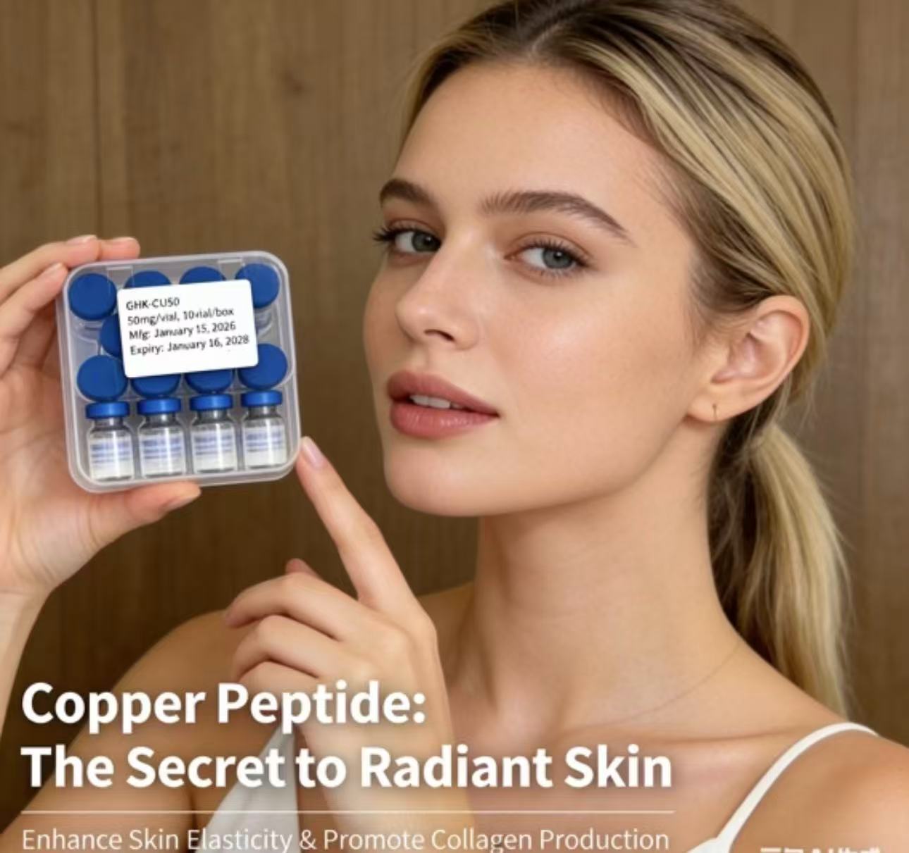 مسحوق ببتيد النحاس الأزرق GHK- - مراجعة Skincare Ingredients وسعره