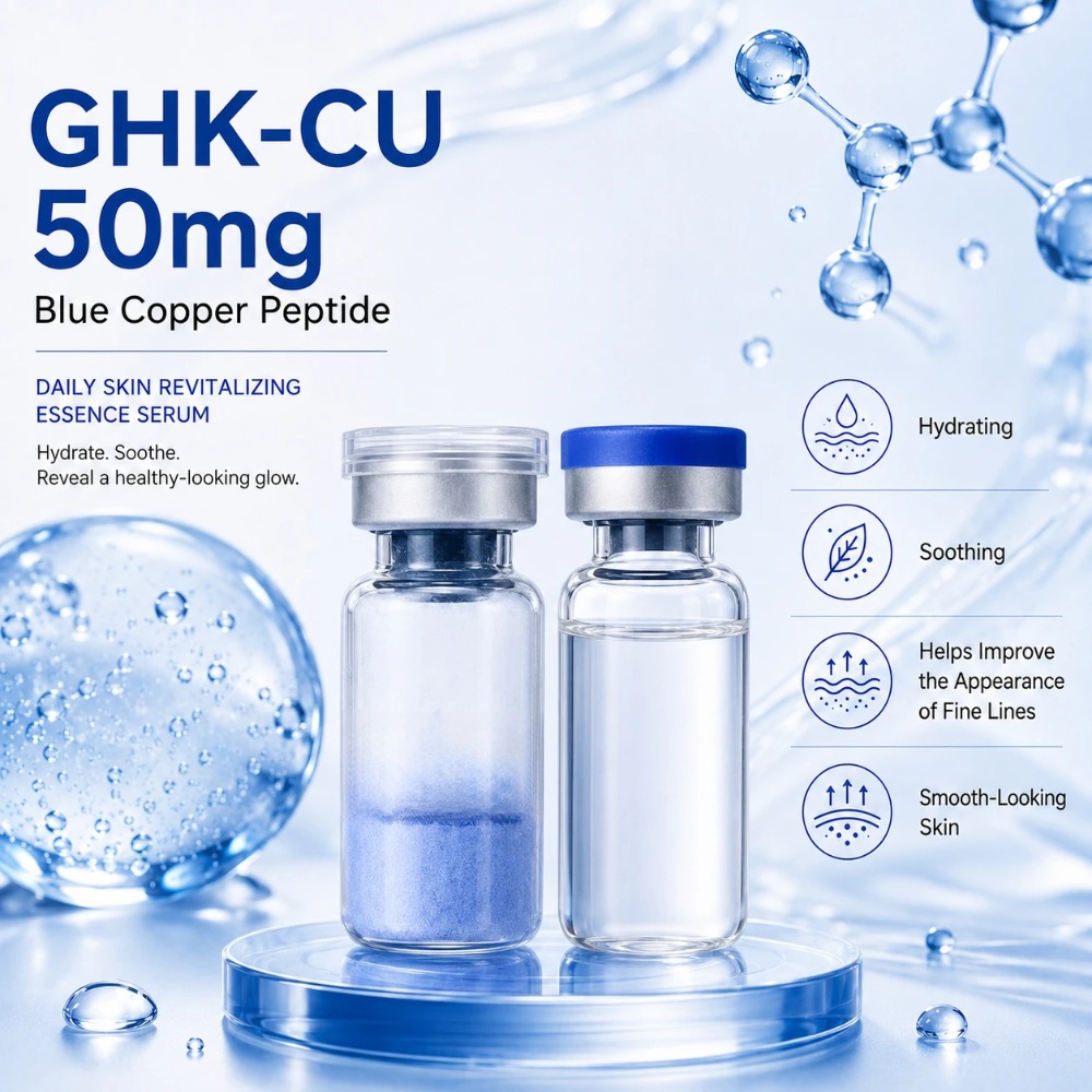 مسحوق ببتيد النحاس الأزرق GHK- - مراجعة Skincare Ingredients وسعره