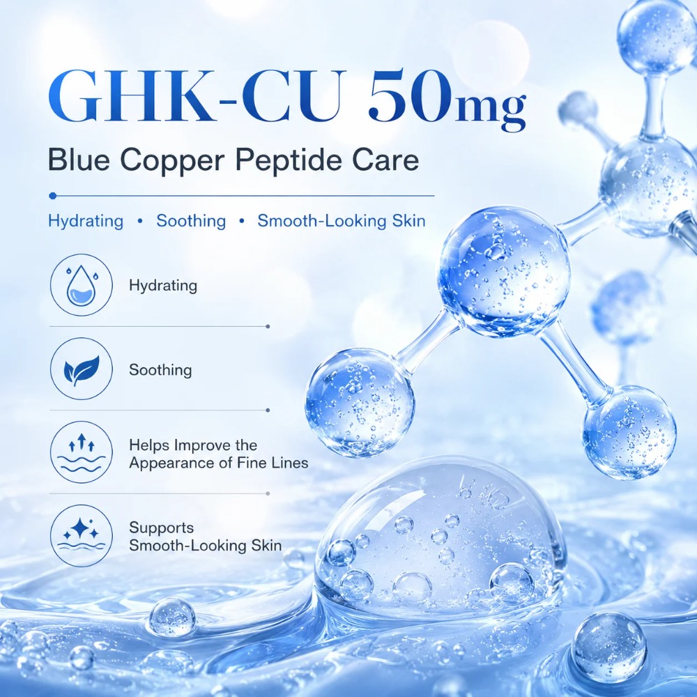 مسحوق ببتيد النحاس الأزرق GHK- - مراجعة Skincare Ingredients وسعره