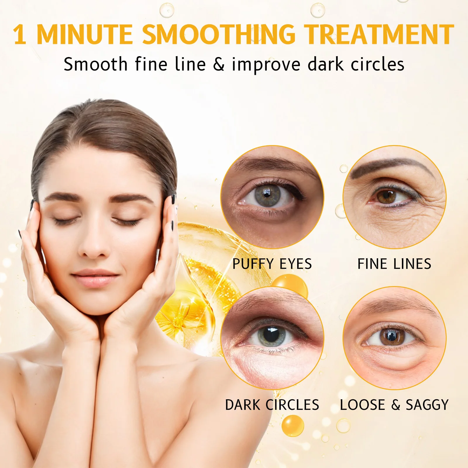 حل الدائرة الداكنة والانتفاخ:  - مراجعة Eye Cream Peptide وسعره